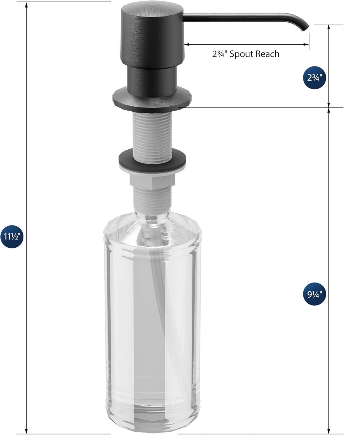 Karran SD25 Soap/Lotion Dispenser in Gunmetal Grey