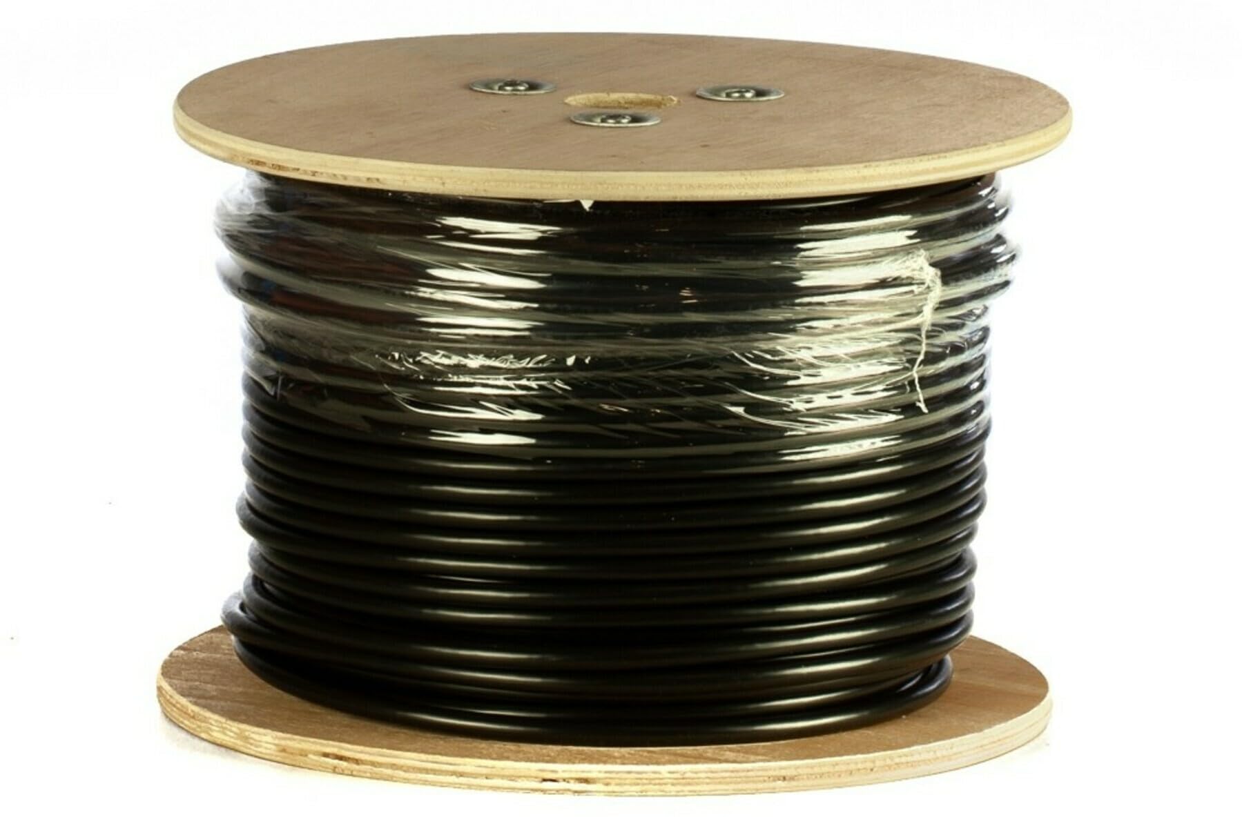 Rouleau câble rigide extérieur noir CAT6A FTP PE (Fca) - 305m, POE, Ethernet, LAN, câble de raccordement, câble de données, RJ45 - pour armoire de serveur, commutateurs, routeurs,