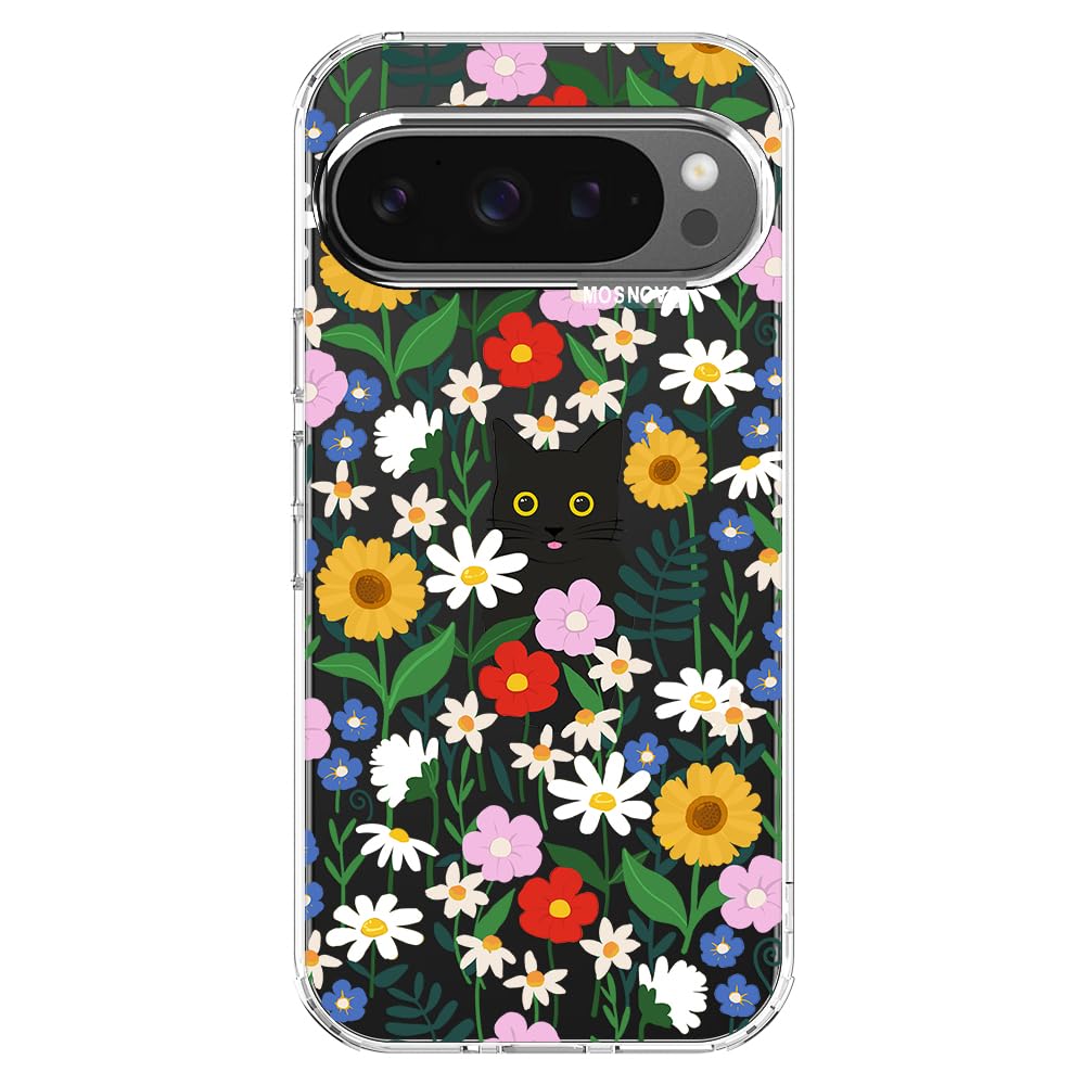 MOSNOVO Case for Google Pixel 9 Pro XL, [Buffertech 6.6ft Military-Grade Drop Protection] [Anti Peel Off Tech] Clear TPU Bumper Phone Case Cover