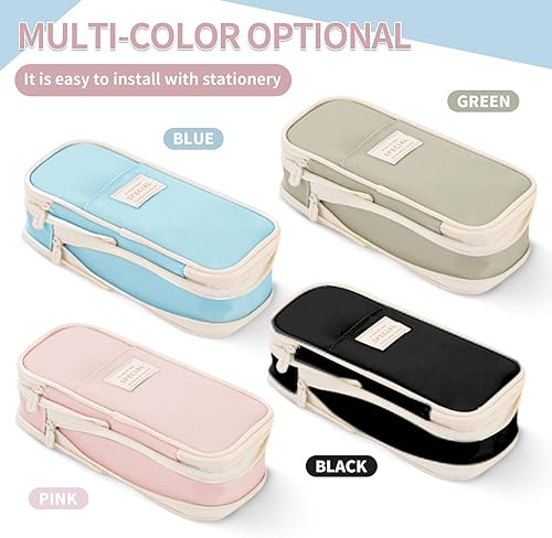 Miniatura 8 de Estuche para lápices de gran capacidad, para oficina, universidad, escuela, gran capacidad de almacenamiento, bolsa organizadora para adolescentes,