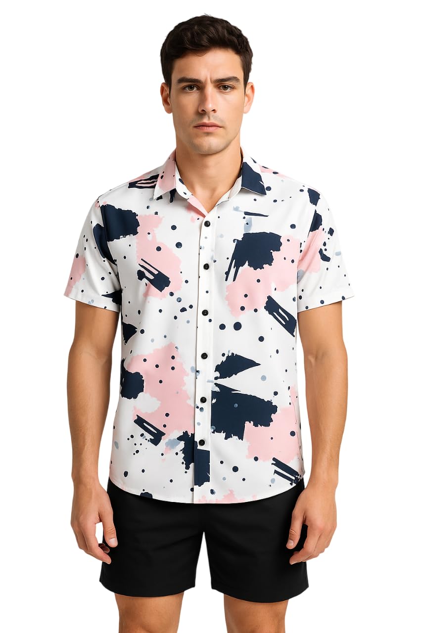 Men's Nightwear || Mens Printed Night Suits || Night Suit Co-Ord Set for Mens Pink-image-46