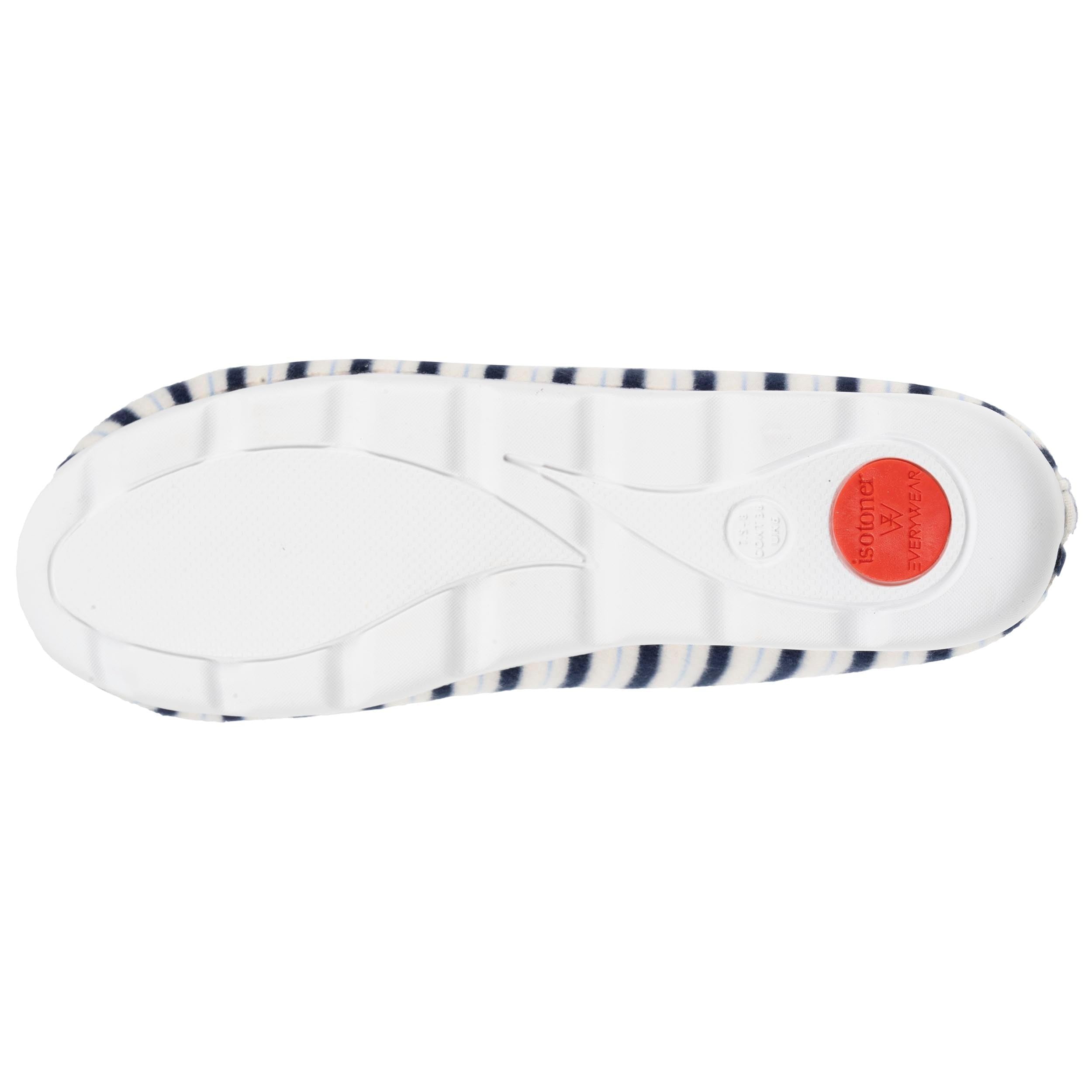 Isotoner Zapatillas Charentaises - Plantillas ergonómicas muy cómodas para mujer, de jersey orgánico, color azul