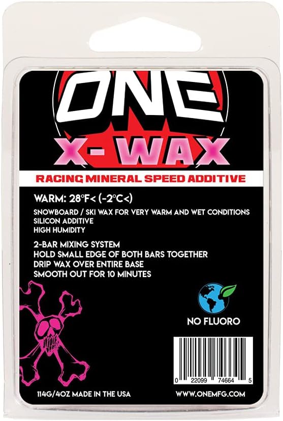 ONEBALL ONE Mfg X-Wax WARM-2-Part Mixer System- Snowboard Wax/Ski Wax- Proprietary Mineral Speed Additves Formula - Exteamly Fast! USA Factory-No Fluoro-114g