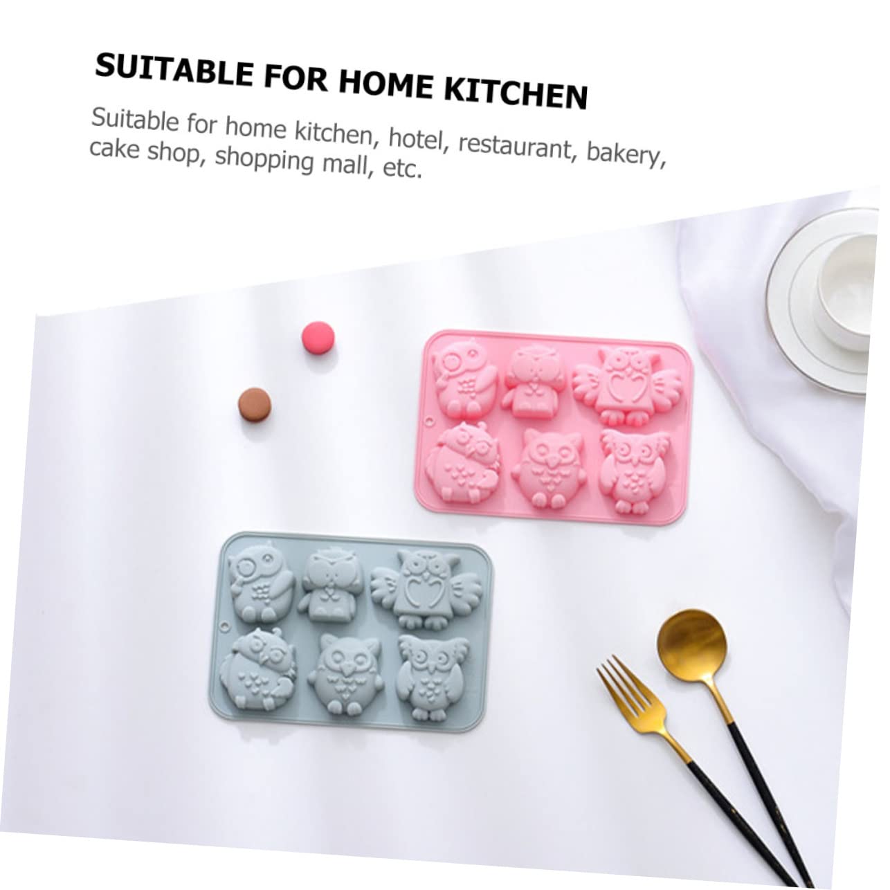 MAGICLULU 3 Set Di Per Dolci in Silicone A Forma Di Gufo Facili Da Sformare Non Adatti Per Ragazzi E Ragazze Per La Casa 2 Pezzi * 3