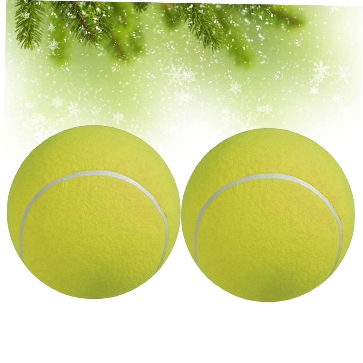 Milisten Palla da Tennis Gigante Gonfiabile 9.5 Pollici per Cani e Ragazzo Ragazza con Ago per Gonfiaggio, 2 Pezzi in Gomma e Fibra Sintetica