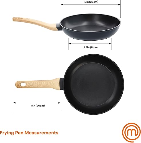 Miniatura 9 de MasterChef Sartén antiadherente de 8 pulgadas, sartén pequeña para cocinar huevos, tortillas, etc., sartén de aluminio inoxidable, antiadherente,
