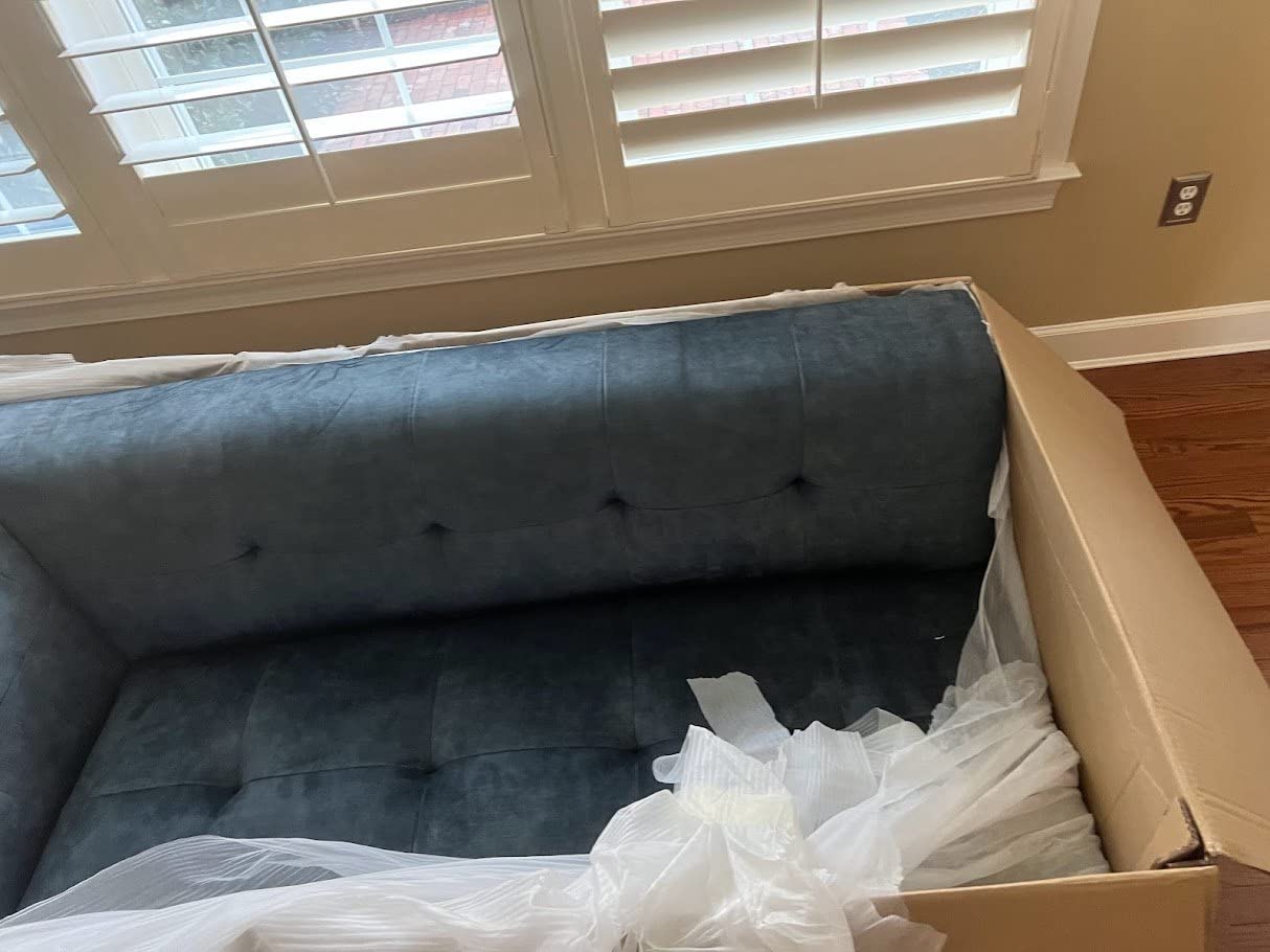 63/mo Finance Acanva Luxury MidCentury Velvet Tufted Low Back Sofa