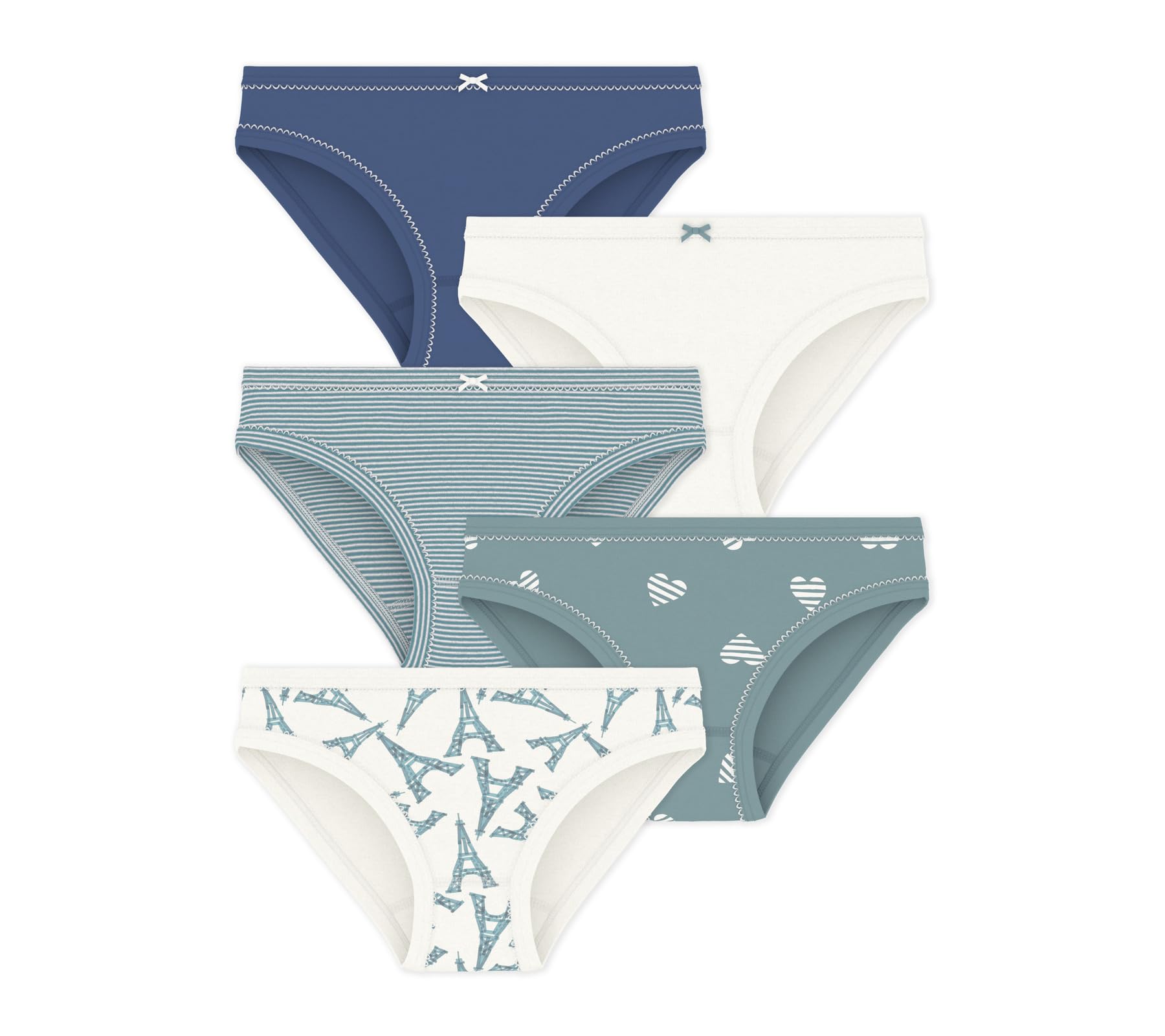 Petit Bateau A0ffb sous Vêtements Jour Fille (Lot de 5)
