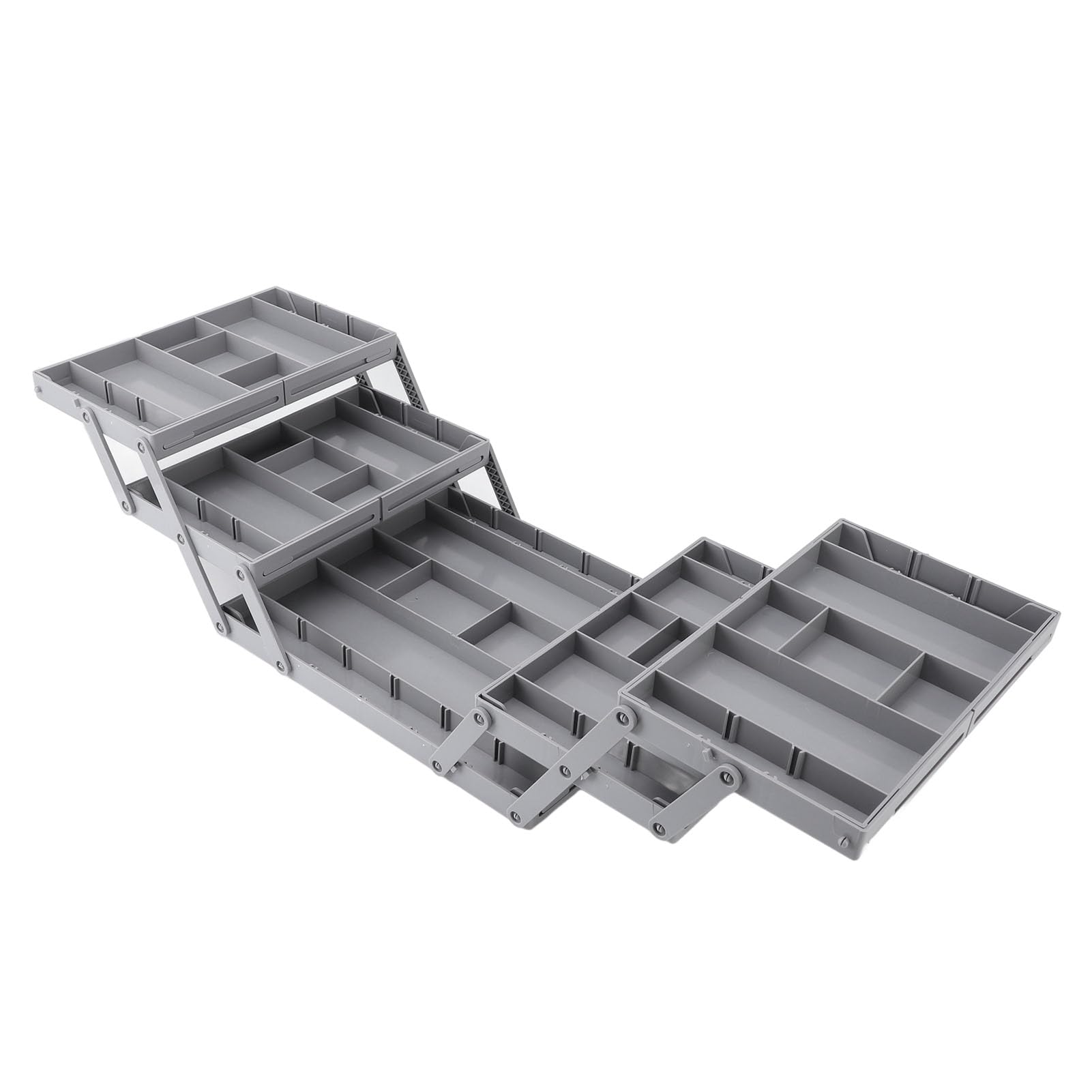 Cocoarm Organizer da Scrivania Pieghevole Espandibile in Plastica Multi Livello Vassoio Organizer per Cassetti Doppia Scorrevole per Trucco Gioielli Forniture per Ufficio Cassetto della (3 livelli)