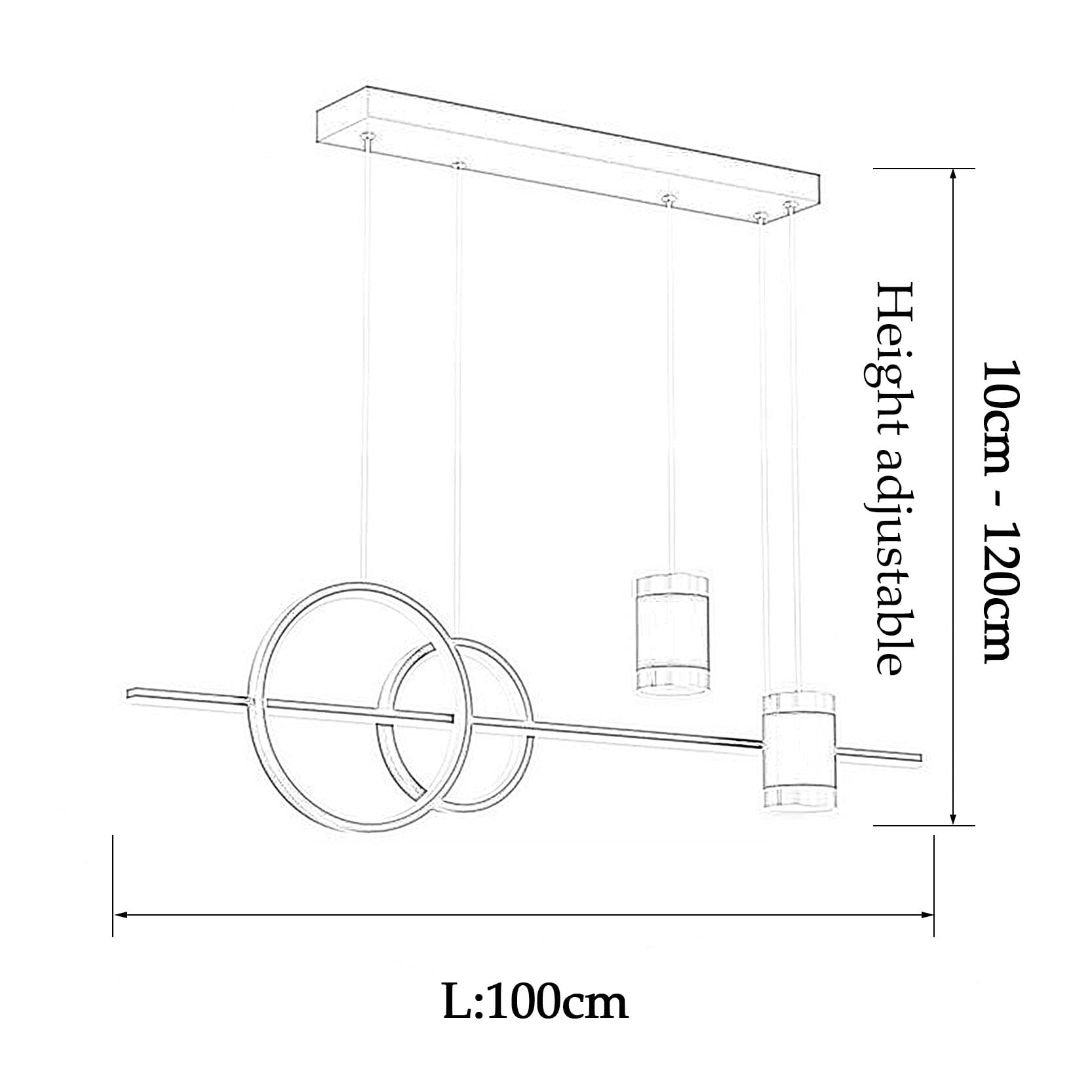 Jadalnia lampa wisząca LED do ściemniania, nowoczesna lampa sufitowa LED do salonu żyrandole z pilotem LED Nowoczesna lampa sufitowa do salonu, sypialni, kuchni, kawiarni, baru, oświetlenia sufitowego