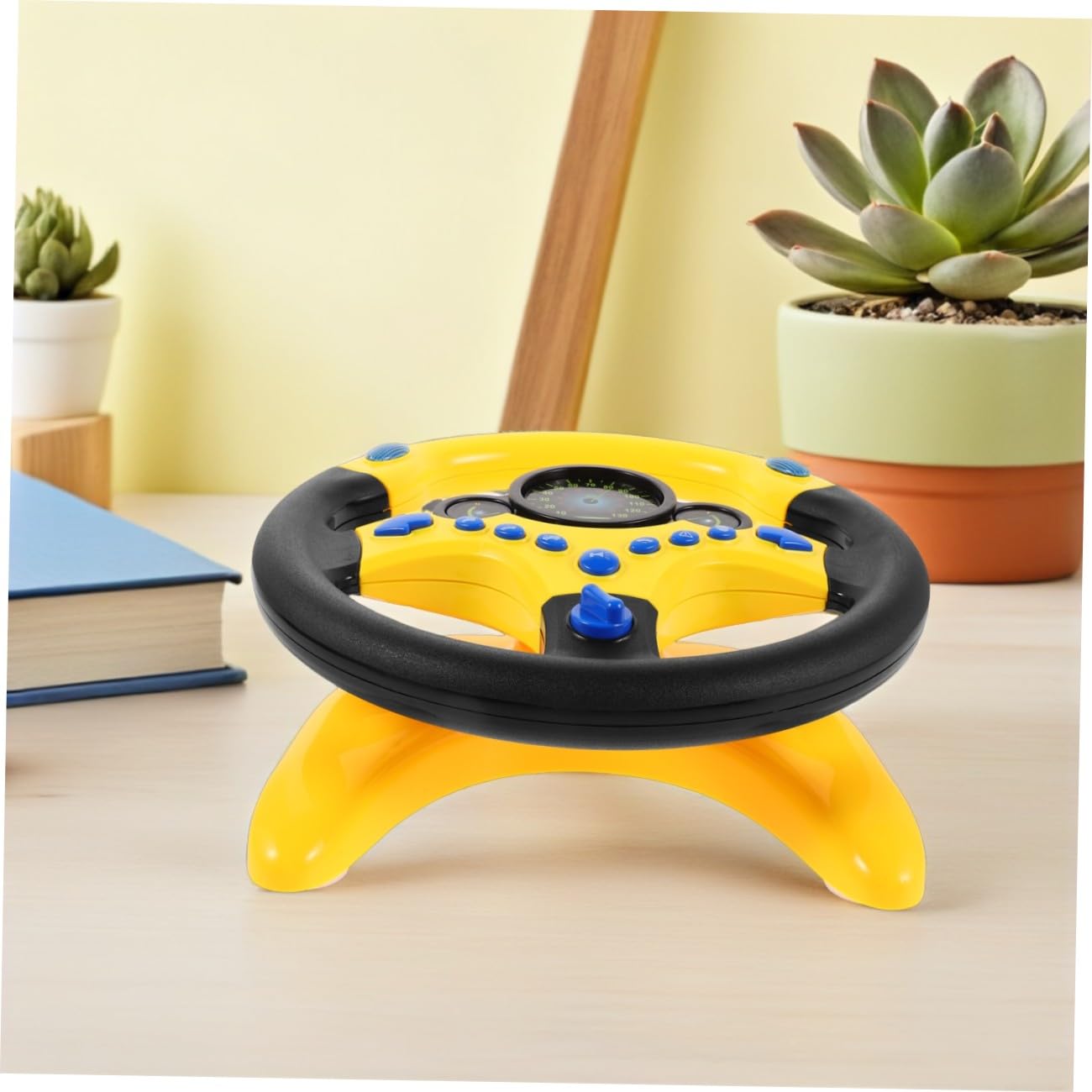 Toddmomy Volante Giocattolo Per Bambini Con Luci e Musica, Mini Volante Di Simulazione Guida Educativa Portatile Per Gioco Di Ruolo e Apprendimento Interattivo Famiglia