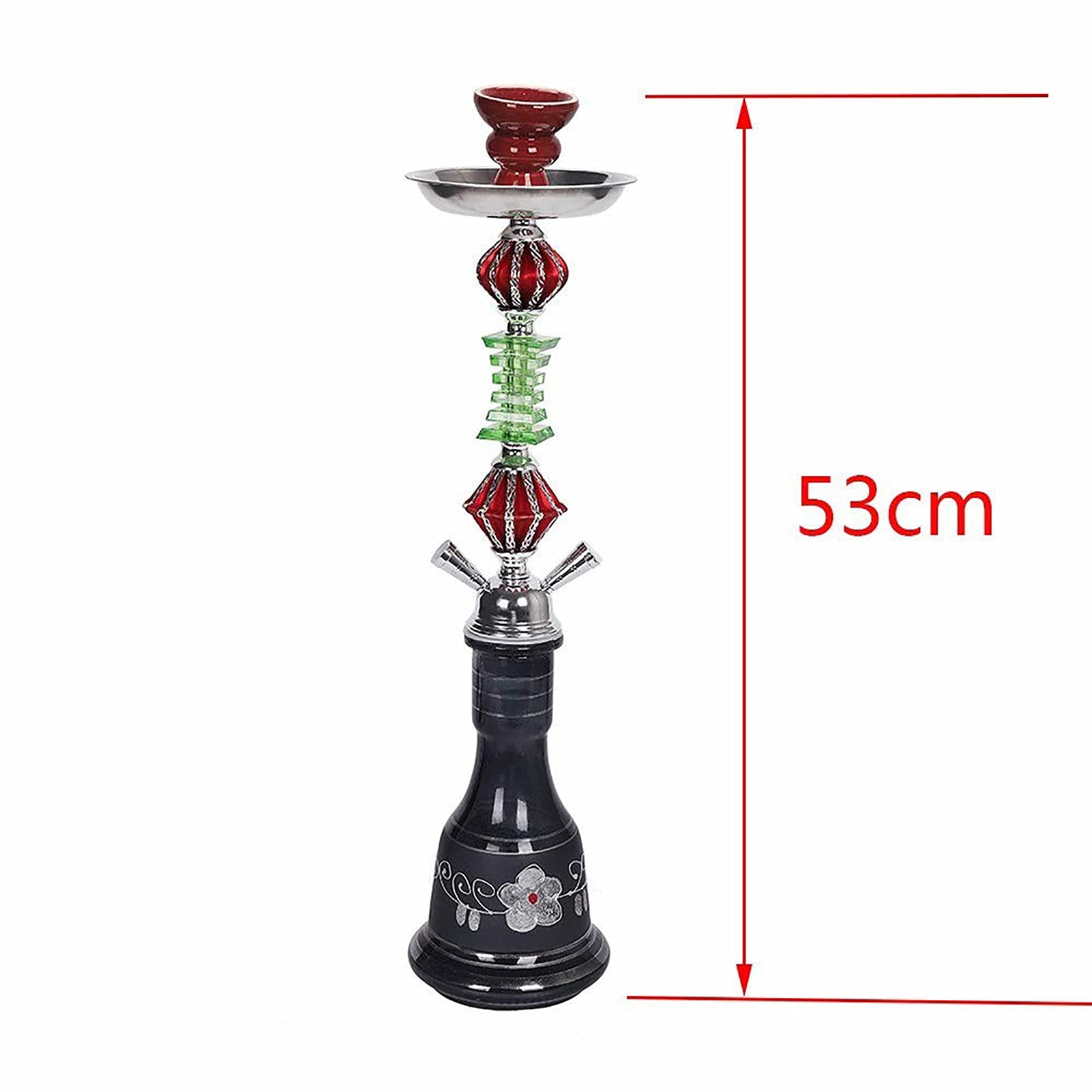 Juego De Narguile De Lujo De 2 Mangueras Con Soporte Para Carbón Cuenco De Narguile De Silicona Adaptadores De Pinzas Para Manguera De Narguile De Seda Fácil Instala B