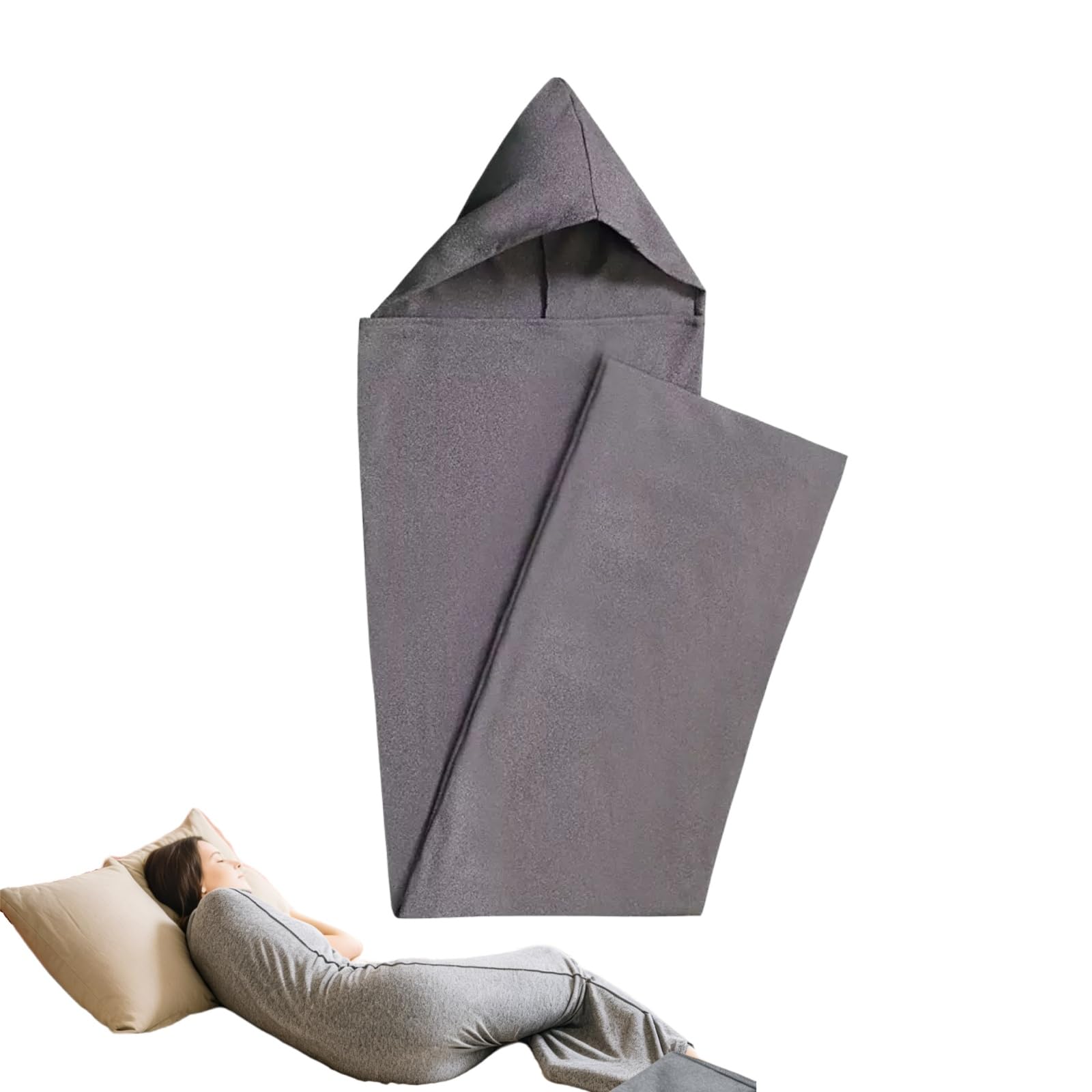 Orplru Compression Pod Kids, Sensory Sleep Pod, 360° Wrap Wearable Blanket for Adults and Kids, Soft Washable Movable Sleeping Pod for Warmth and Comfort (Grey,140 * 40cm)