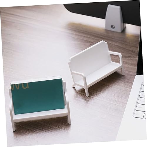 Miniatura 9 de STOBOK Soporte creativo para tarjetas de presentación, elegante organizador de tarjetas de oficina de plástico para escritorio, gran capacidad,