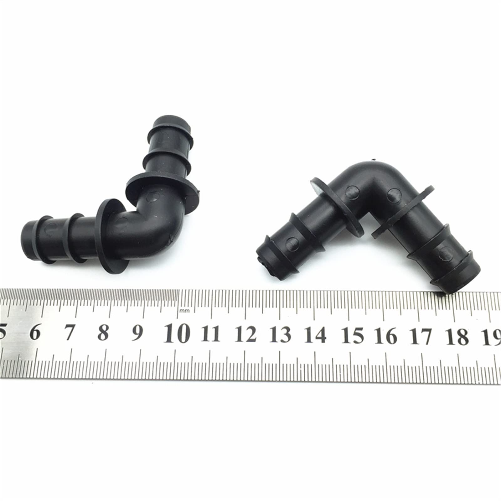 Giardino all'aperto 60pcs 12mm Sistemi di irrigazione agricola Attrezzature industriali Parti di collegamento della conduttura Tubo acqua dello sterzo a 90 gradi Raccordi per irrigazione