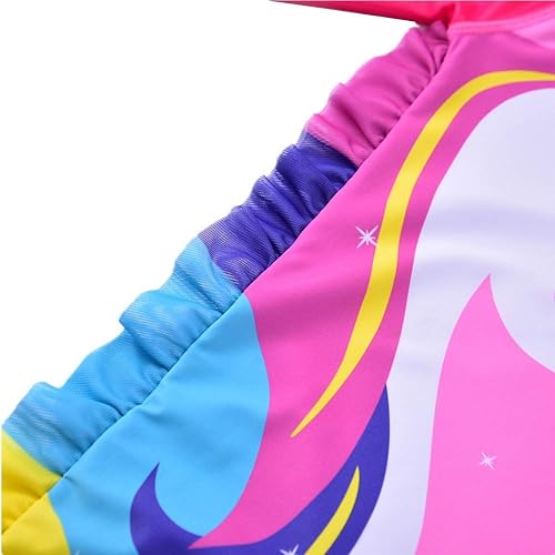 Miniatura 4 de Traje de baño de una pieza para bebé niña, traje de baño de manga larga, traje de baño de unicornio con cremallera y sombrero, 1-7t