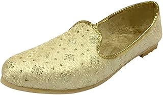 Punjabi Jutti for Men's Wedding Traditional Embroidery Loafer Shoes Handmade Mojari Ethnic Jooti