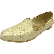 Stop n Style Punjabi Jutti for Mens Wedding Traditional Embroidery Loafer Shoes Handmade Mojari Ethnic Jooti