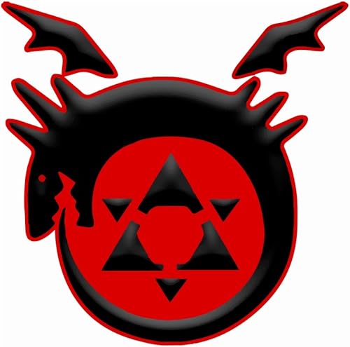 Full Metal Alchemist roja Anime homunculus ventana portátil Pegatina para coche 5.5"