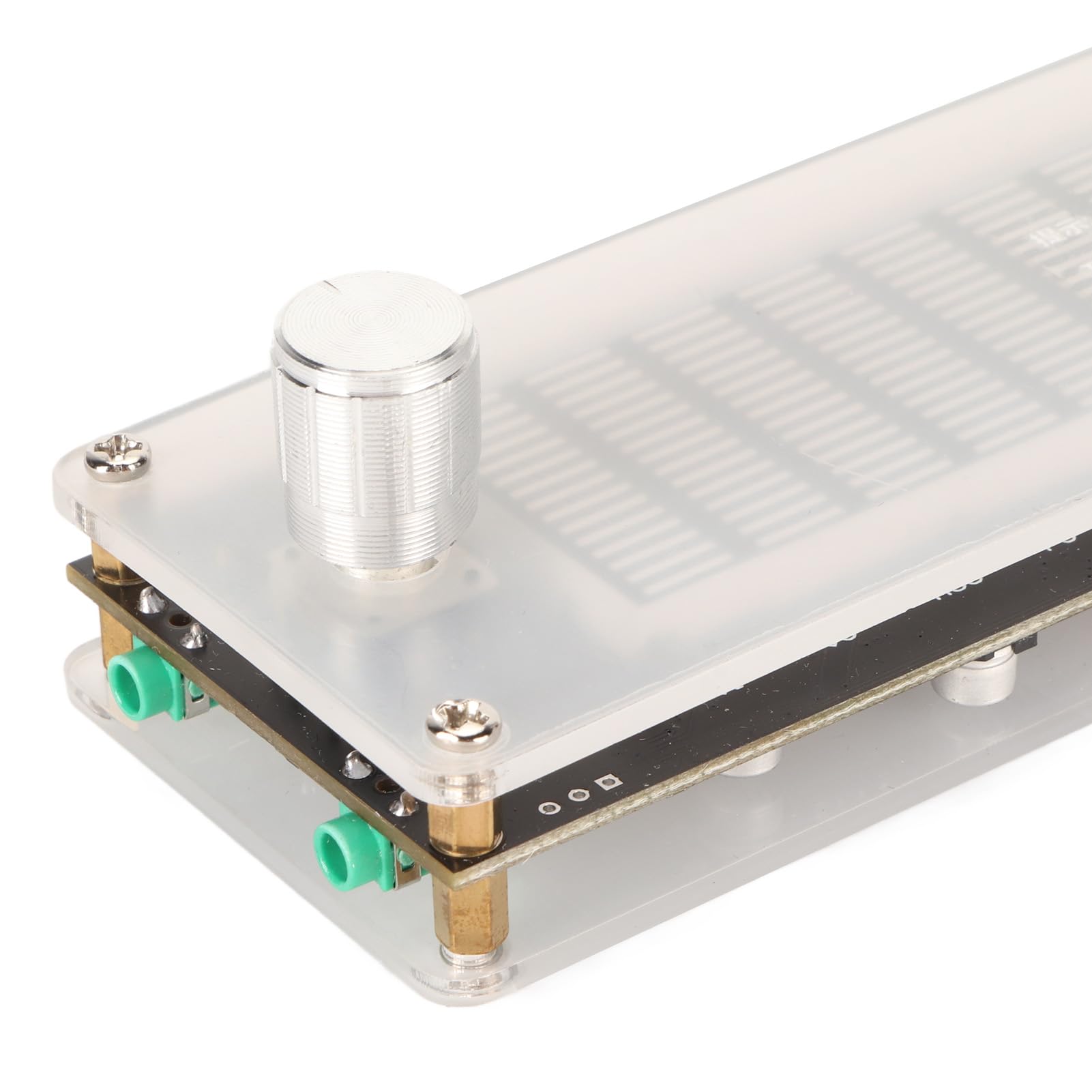 Luz Indicadora de Nivel de Música de Audio, Medidor de Nivel de Espectro Musical LED EQ Digital de 15 Bandas Luz de Ritmo de Captación Activada por Voz, DSP de Doble Canal,
