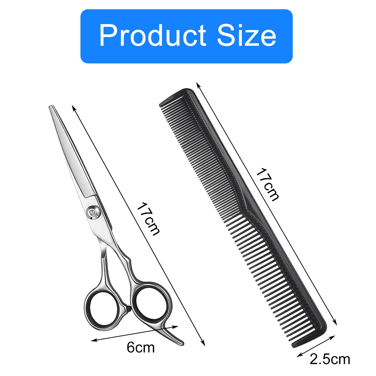 Forbici Parrucchiere Professionali, Forbici per Capelli in Acciaio Inossidabile, Forbici Capelli per Donna, Uomo, Bambino