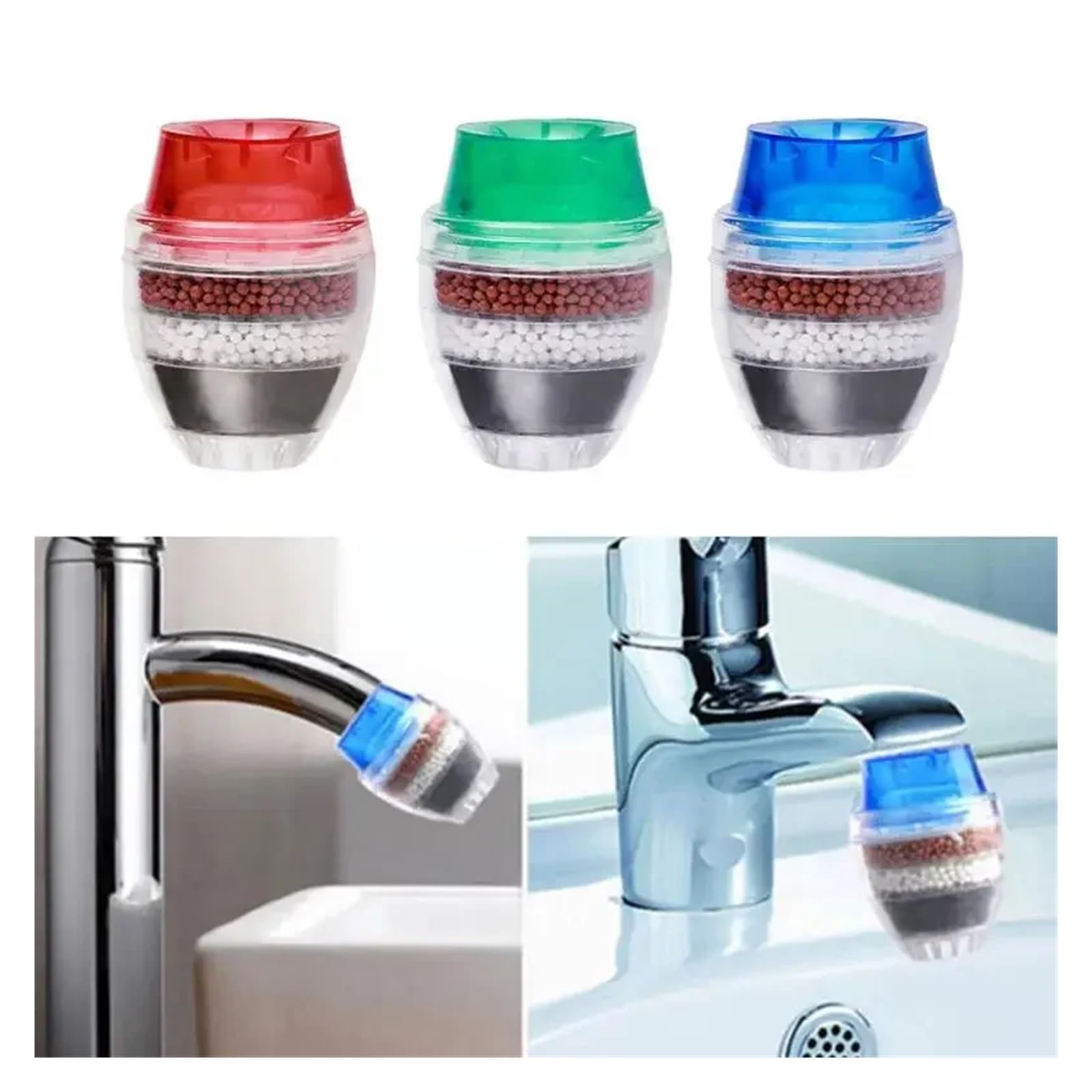 VNJUGF Küchenarmatur Wasserhahn Wasserreiniger Wohnaccessoires Wasserreiniger Filter Aktivkohle Wasserreiniger Filtration wanglan(rot)