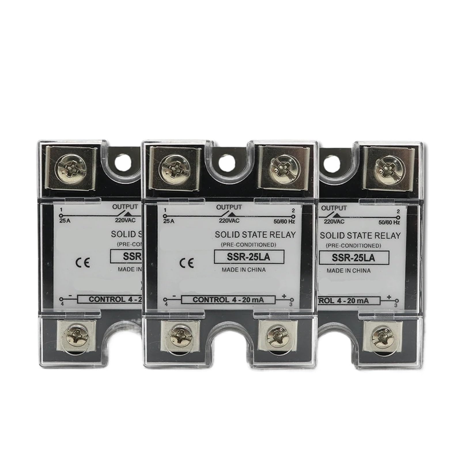 SSR-10LA SSR-40LA SSR 25A 60A 80A Single Phase Solid State Relay Voltage Regulator Intelligent Module Input 4-20mA Output 220VAC ICXLPMC(40A)