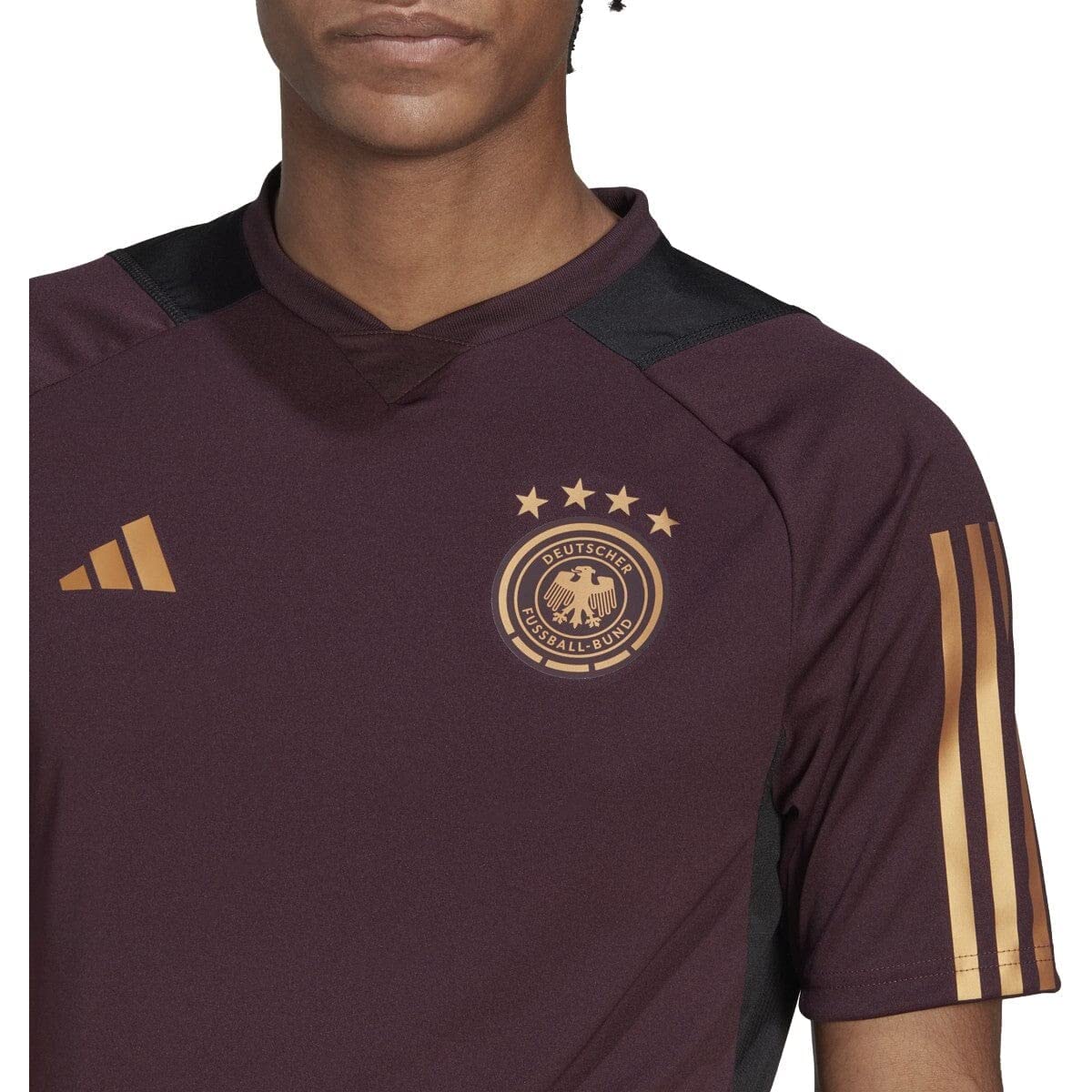 adidas Germany 2022 TIRO Training Jersey (Shadow Maroon,Small)