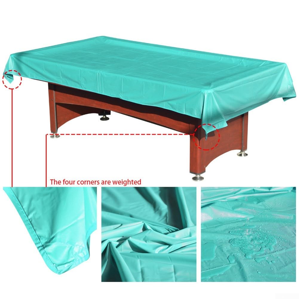 Copertura per tavolo da biliardo e tavolo da tennis, materiale resistente e impermeabile (276 x 169 cm, verde)