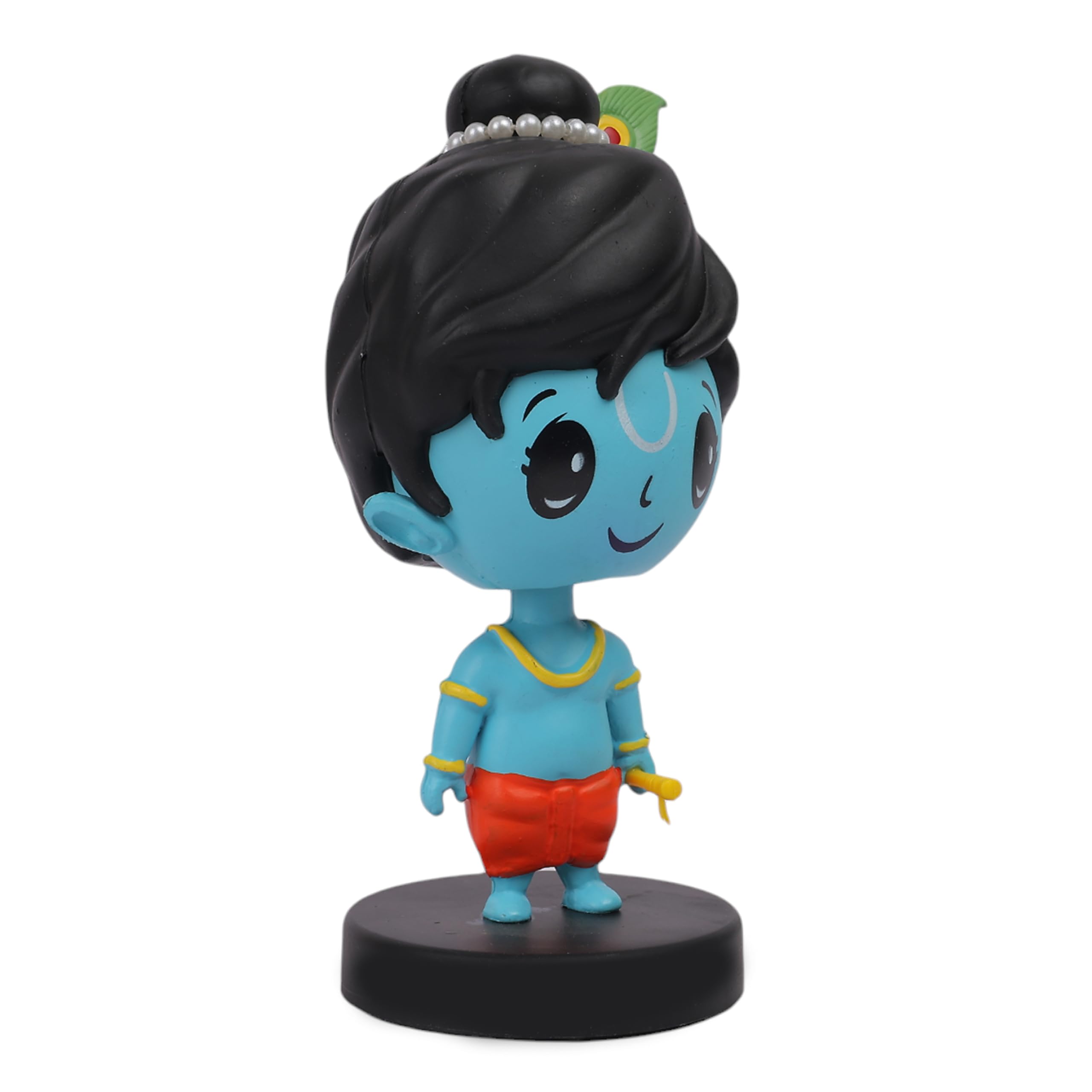 Daiyamondo Polyvinyl Chloride Illuminate Your Space with Divine Charm God Solar Bobble Head A Heavenly Addition to Your Car Dashboard, Office Table (Lord Krishan Ji, Fantasy, 6 Cm, 6 Cm) - Image 3 thumbnail