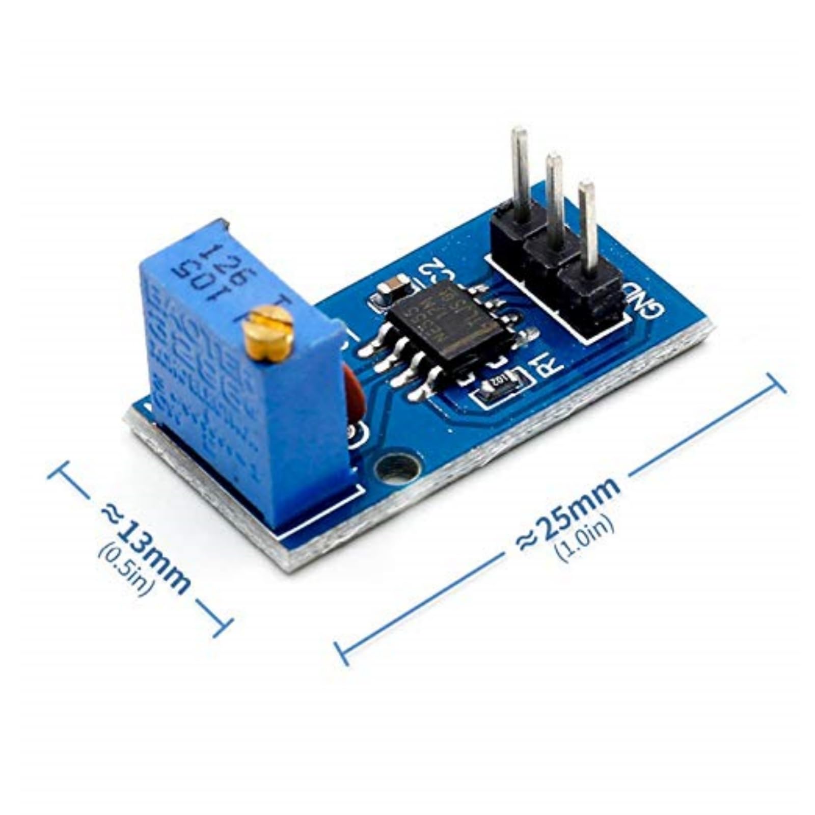 Hailege 5pcs NE555 Fréquence d'impulsion Onde carrée Générateur de signal Générateur de signal Module Pilote de moteur pas à pas DC 5V-15V Piloté