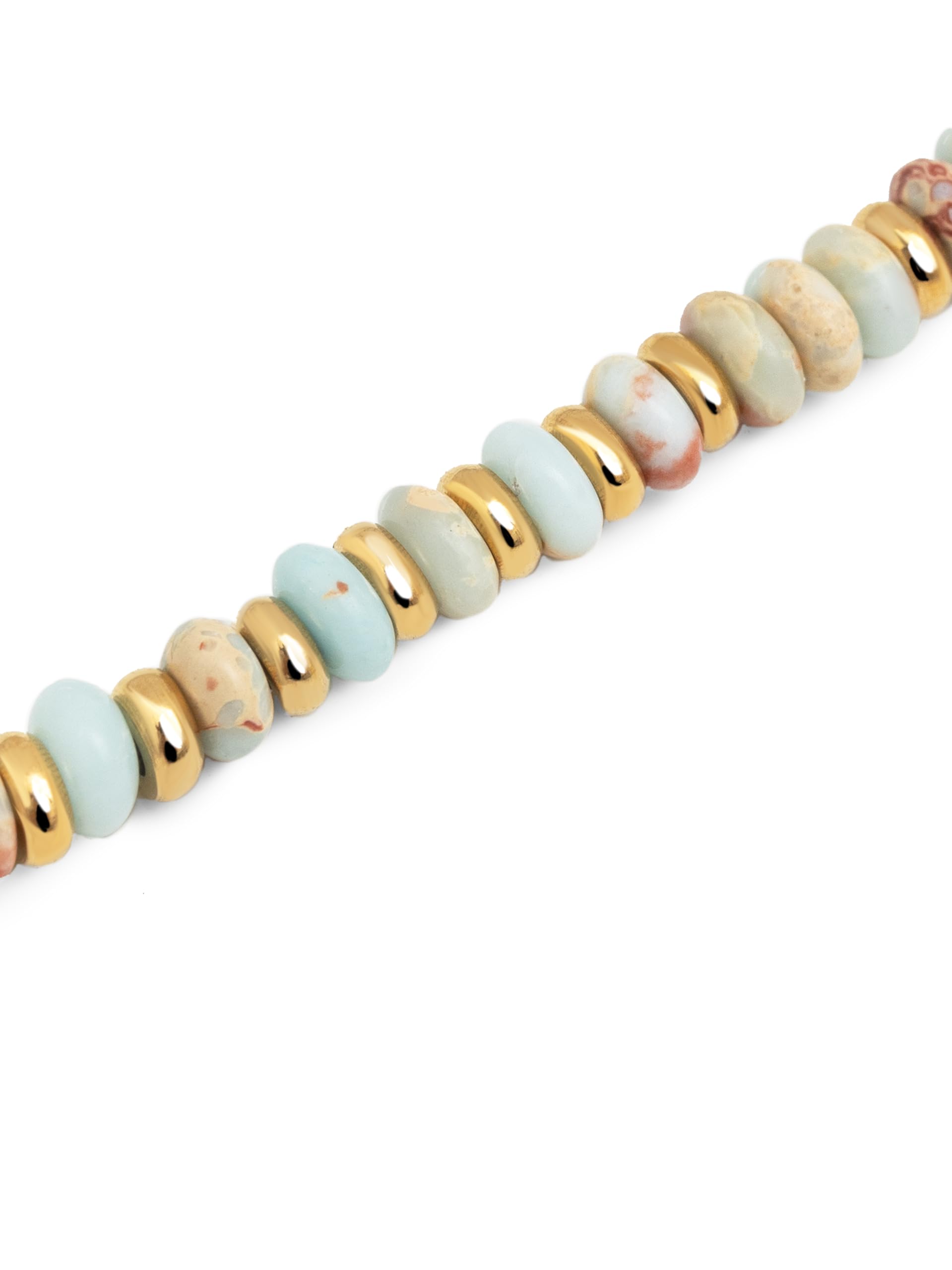 Pulsera Full Daylight, Acero con Baño Oro 18Kt, Cristales de Colores, Joyas para Mujer