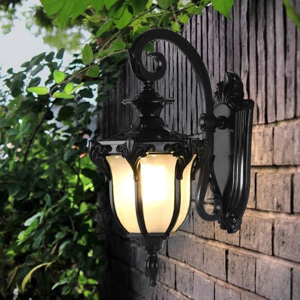 Bracket Light Minimalist Style Metal Bracket Lighting Vintage E27 Outdoor Bracket Lights Black Waterproof Ip44 Retro Wall Lamps Garden Lamp Yard Gate Hallway Stair Entrance Bracket Lighting