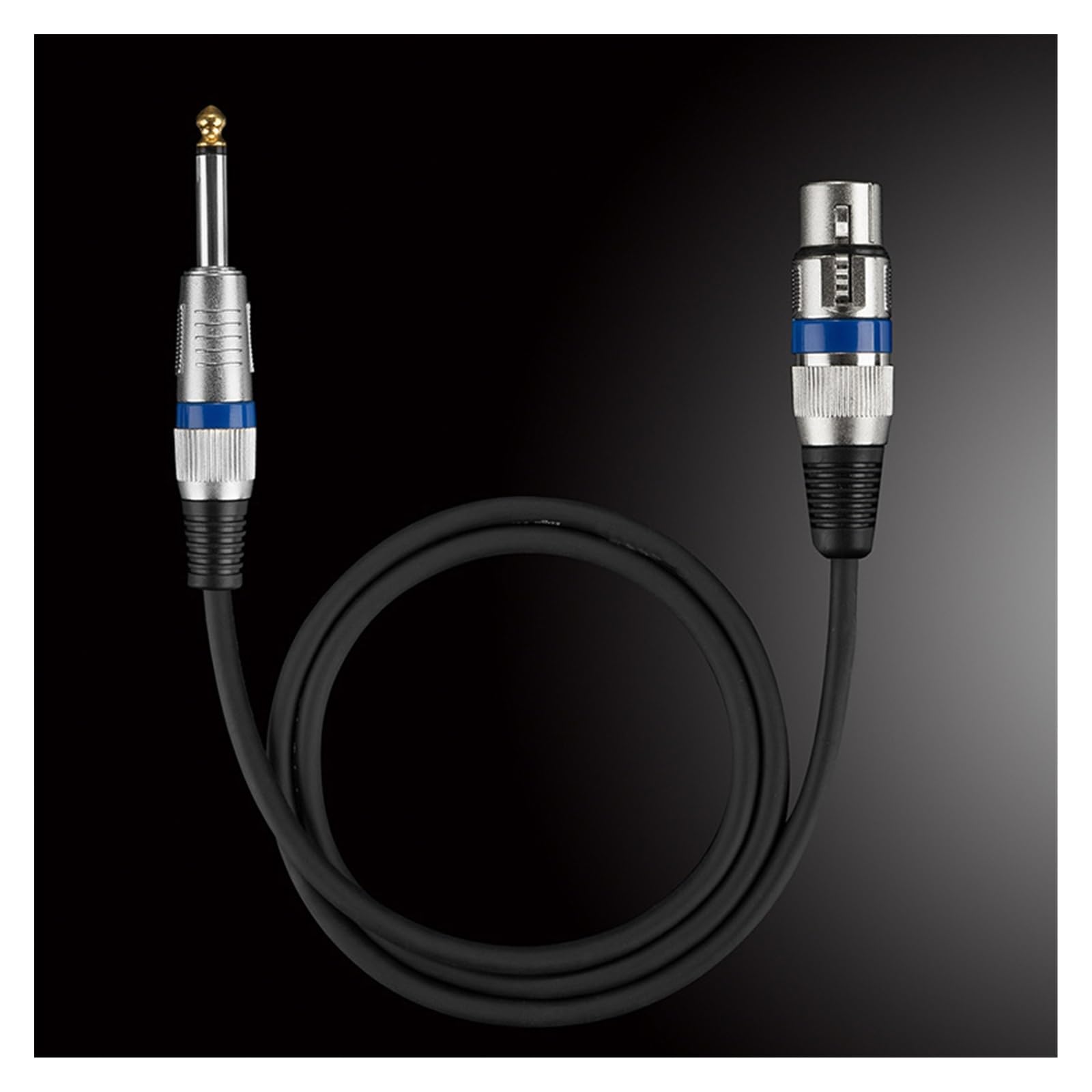akcesoria do gitary Przewód Mikrofonowy Jack 6.35 Męski Na XLR Żeński Kabel Mikrofonowy Kabel Audio Do Głośnika Wzmacniacz Gitarowy (Color : Type A, Size : 5m)