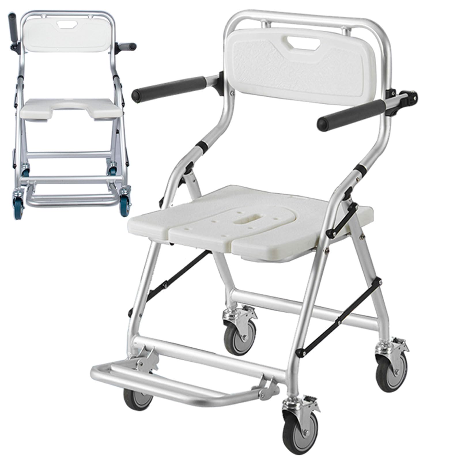 Silla de Ducha con Ruedas para Personas Mayores