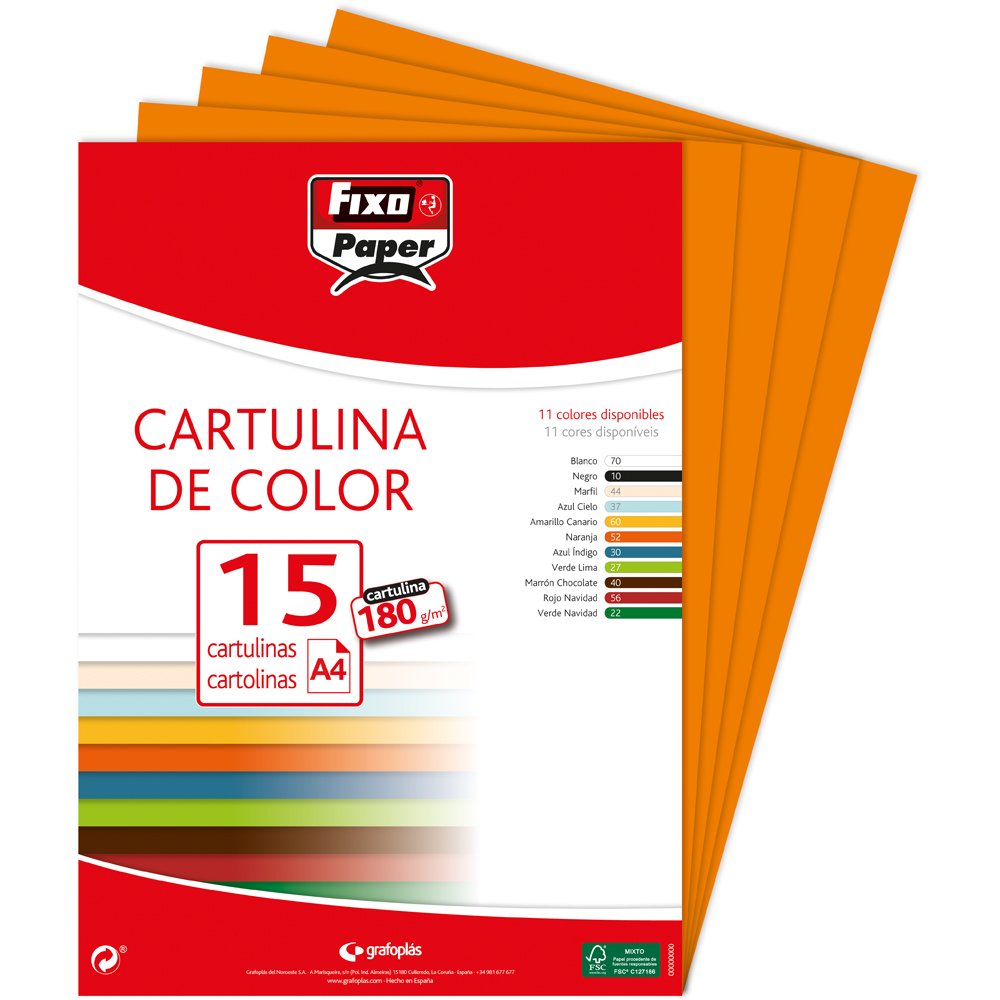 Fixo Paper 11110470 - Pack de 100 – Cartulina blanca A4, 180g — view 126