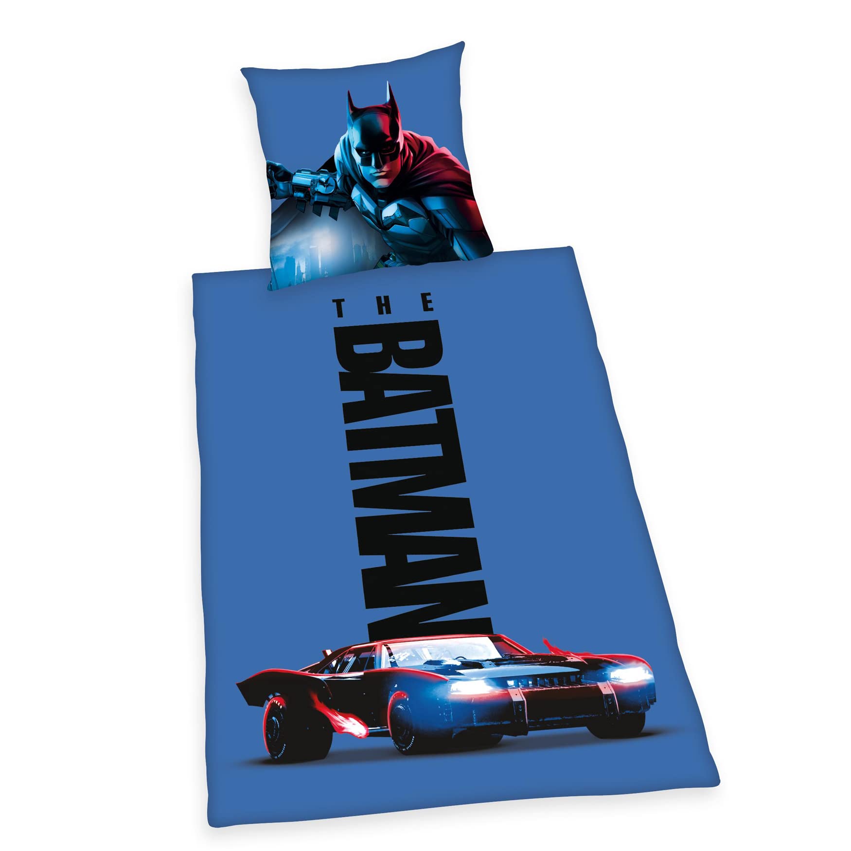Herding Batman Batmobile DC Comics Bed Linen 80 x 80 cm + 135 x 200 cm 100% Cotton Renforcé