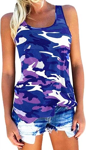 Miniatura 10 de Zcavy Lindas camisetas deportivas de camuflaje con vuelo camisas musculares para correr ropa de gimnasio espalda cruzada y camuflaje para mujer