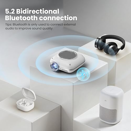 Miniatura 4 de Mini proyector con Bluetooth bidireccional, proyector portátil para uso de cine en casa, compatible con 1080P para proyector al aire libreproyector
