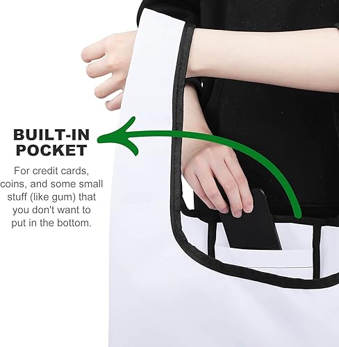 Miniatura 6 de Bolsa de compras para cachorros de bulldog francés, bolsa reutilizable para comestibles, bolsa plegable con asa