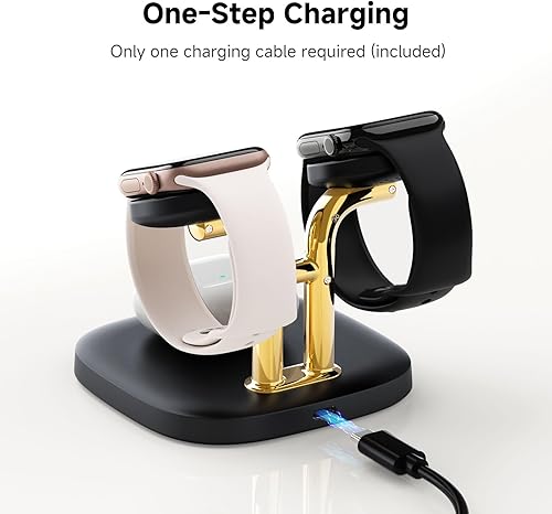 Miniatura 6 de Cargador dual de reloj con carga rápida para Apple Watch, SwanScout 704A, estación de carga inalámbrica 3 en 1 para Apple Watch Ultra 31110, base de