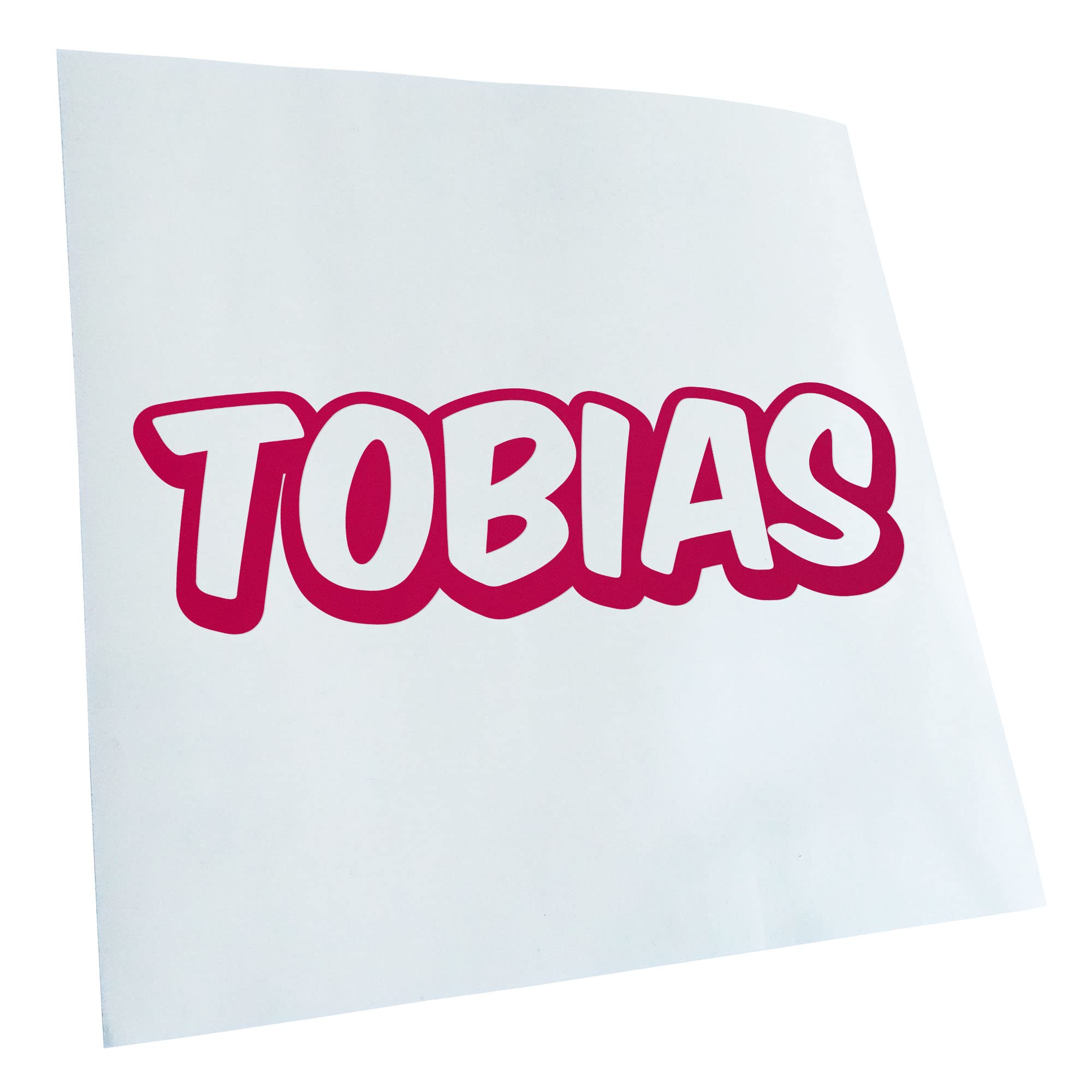 Kiwistar Tobias First Name Boys Sticker 25 Colours Neon Matt