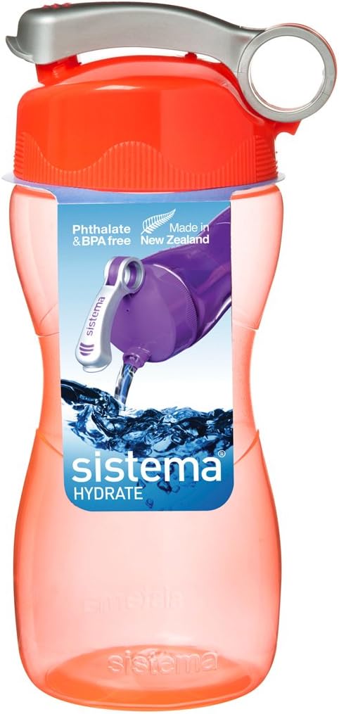 Sistema Hydrate Hourglass Bottle, 475 ml - Assorted Colours
