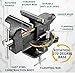 Bench Vise 4-1/2in Multi-Purpose Bench Vice Clam on Vise, Heavy Duty Cast Iron Bench Clamp with Anvil-Multi-Jaw Swivel Base - Bnech Vice for Workbench, Woodworking, Workshop DIY