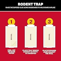 Vista 5 de Catchmaster tablas con pegamento para ratones pequeños e insectos, 75 unidades, trampas para ratones interiores para el hogar, adhesivo pegajoso