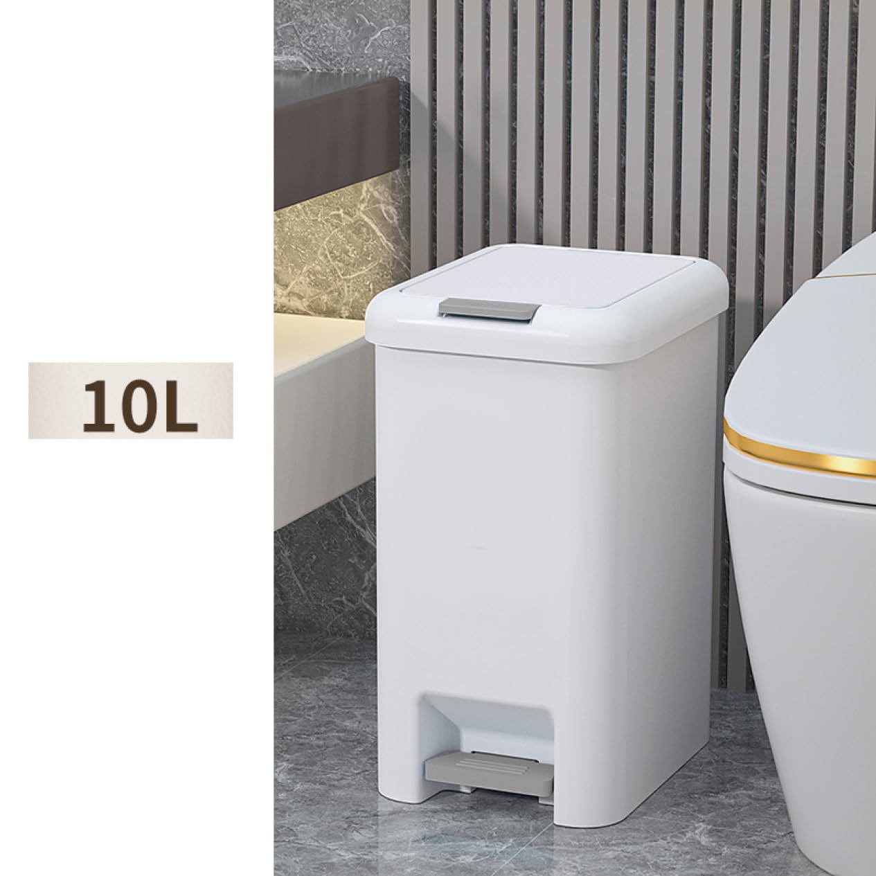 SONGMICS ゴミ箱 ダストボックス ペダル式 3分別 3×18L インナー