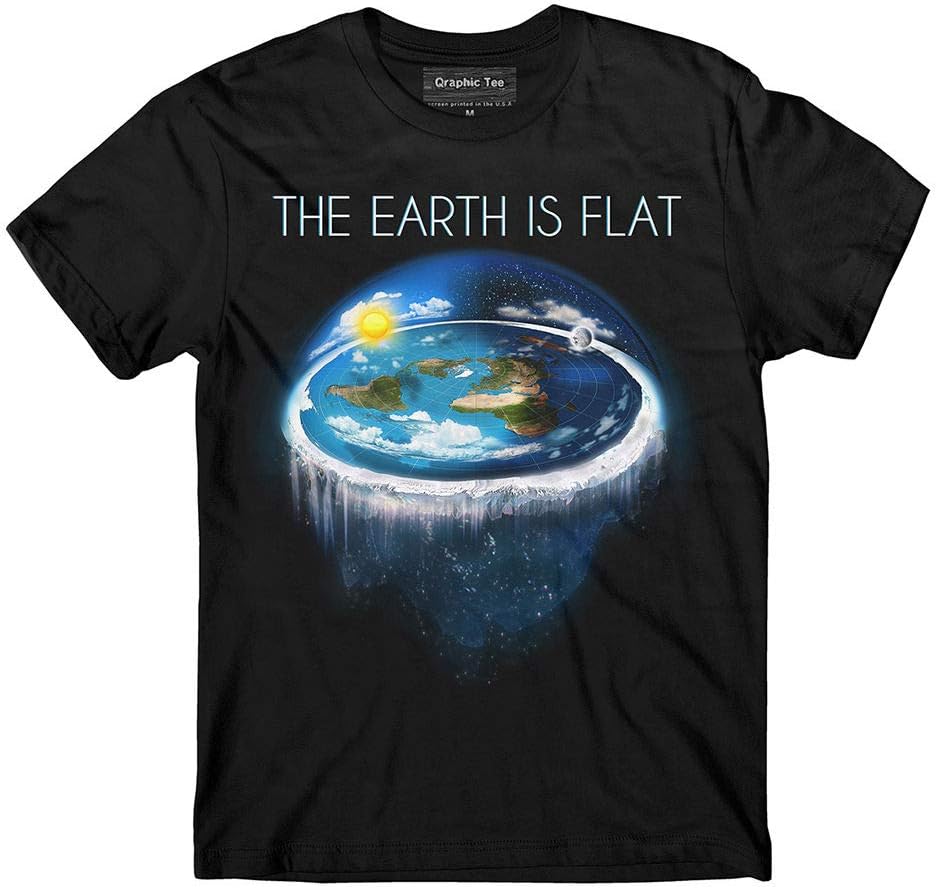 Flat Earth Tshirt,Earth is Flat,Firmament, Sheol, NASA Conspiracy, New World FE1