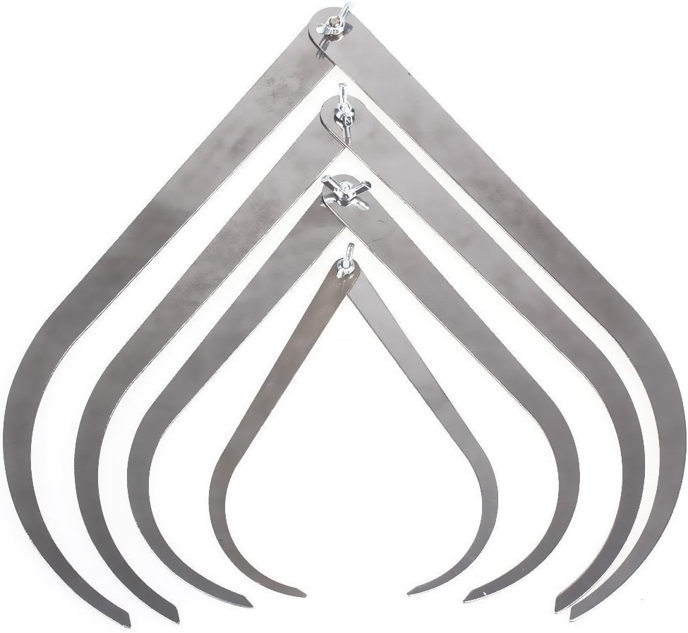 COMIART Bent-Leg Stainless Steel Caliper Clay Sculpture Ceramic Measuring Pottery Tools Set 12" 10" 8" 4"