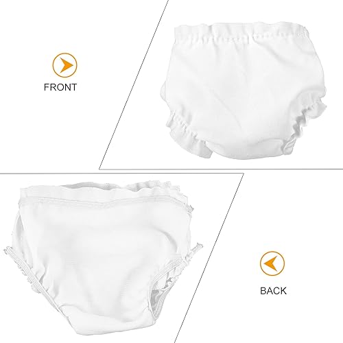 Miniatura 8 de Toyvian Ropa de pañales blancos para muñecas, ropa interior de muñeca para bebé, accesorios para muñecas, juego de ropa interior, juego de ropa