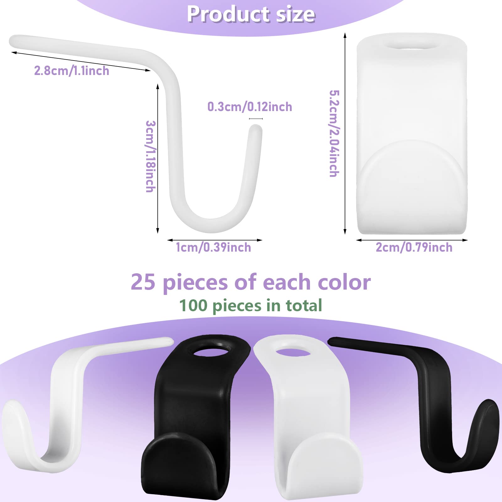 Yulejo Clothes Hanger Connector Hooks Plastic Hanger Extender Clips Space Saving Hangers for Space Saving Clothes and Closet Organizer(Black, White, 150 Pcs)